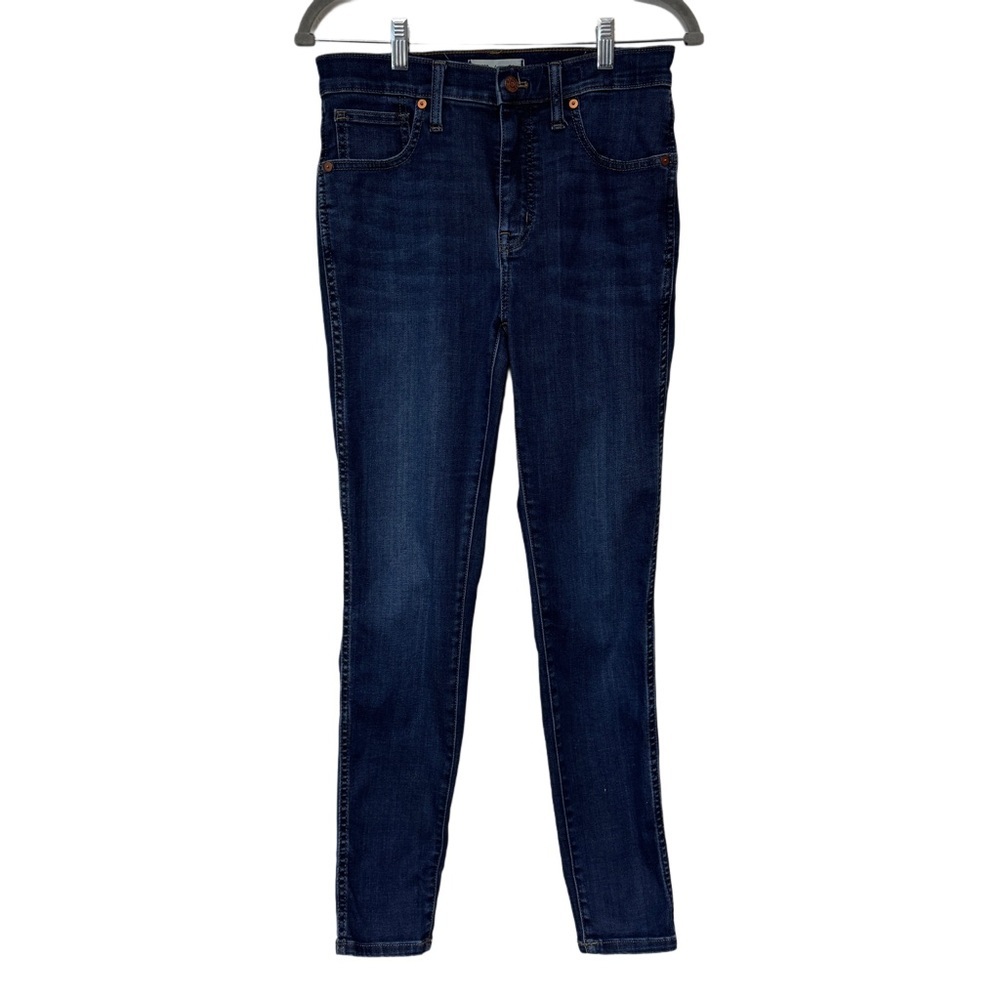 {Madewell} 10" High Rise Skinny in Woodland Wash Stretch Denim Jeans